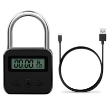 Verrouillage Intelligent de L'Heure ÉCran LCD Commutateur de Minuterie éLectronique Minuterie Rechargeable USB Cadenas Minuterie éLectronique de