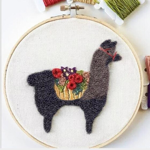 Δείγμα κεντήματος με ελάφια, DIY, Σύγχρονο χειροποίητο κέντημα για αρχάριους, 1