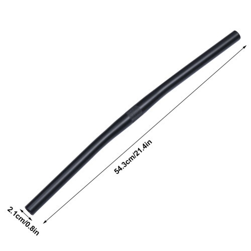 Manillar recto de aluminio negro para bicicleta, 54,3 cm. 1