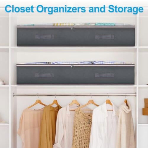 90L Foldable Under-Bed Storage Bags with Clear Window 2