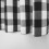 Black & White Buffalo Check Cotton Kitchen Curtain Set 3 Pc 3
