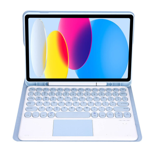 Capa com teclado compatível com Samsung Galaxy Tab S9FE de 10,9 polegadas, teclado Bluetooth magnético destacável com touchpad, preta. 1