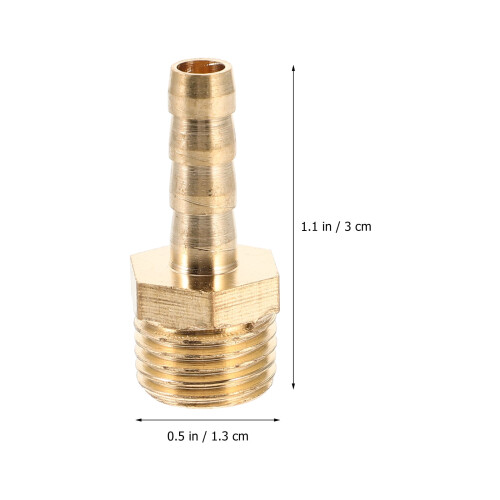 Conexões de mangueira de ar de cobre com design de espigão para tubos de 1/4 x 1/4 polegadas 2