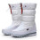 Witte dameswinterlaarzen met dikke zool 2