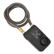 Lucchetto nero per bici senza chiave 10 mm x 80 cm, telecomando da 350 mAh