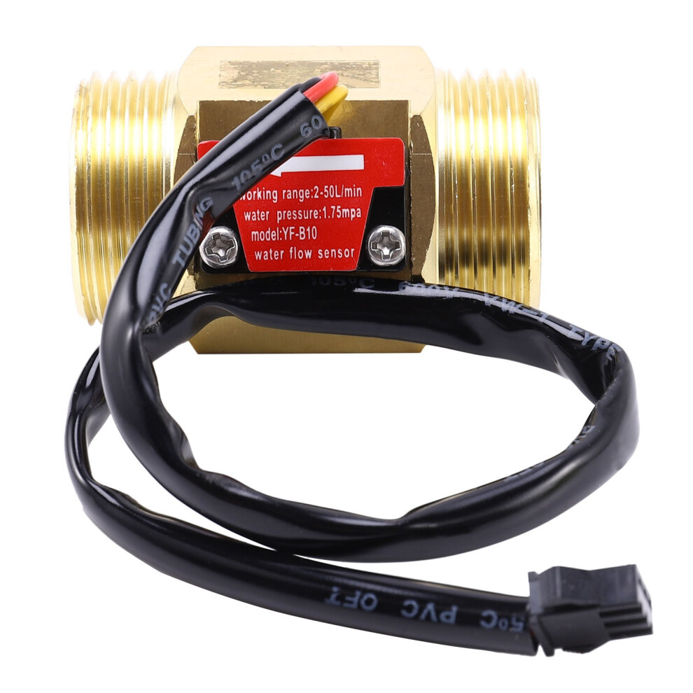 B10 Dn25 1Inch Water Hall Effect Turbine Flow Sensor Meter Turbine Flowmeter 2-50L/Minï¼Brassï¼ 4713191113058