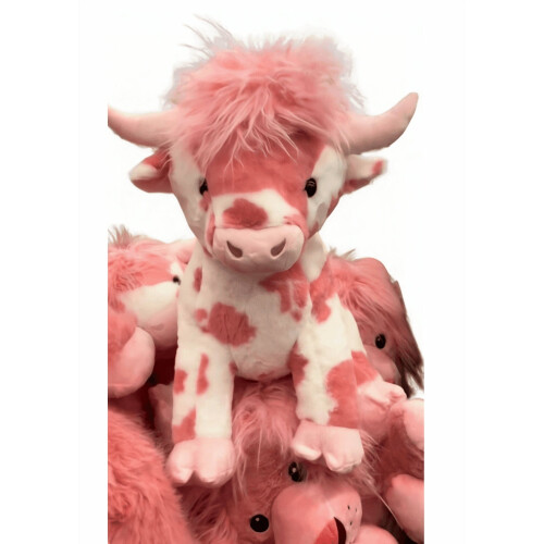 Pink Cow Plush Toy Soft Huggable 9.84 Inch 2