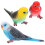 Realistic Plastic Parrot Decor Set of 3 5