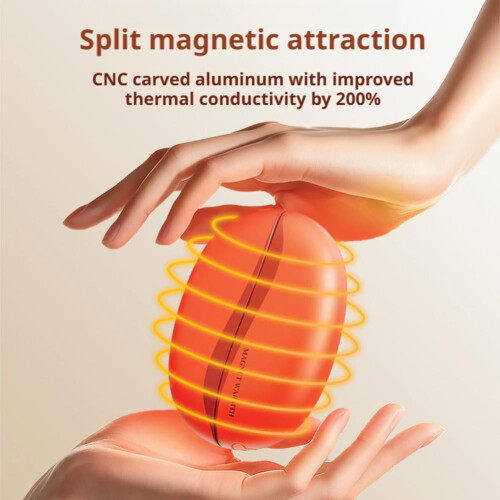 Magnetic Split Hand Warmer 4000mAh Type-C Rechargeable 2