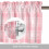 Roze en witte buffelruit volant 54x18 inch 5