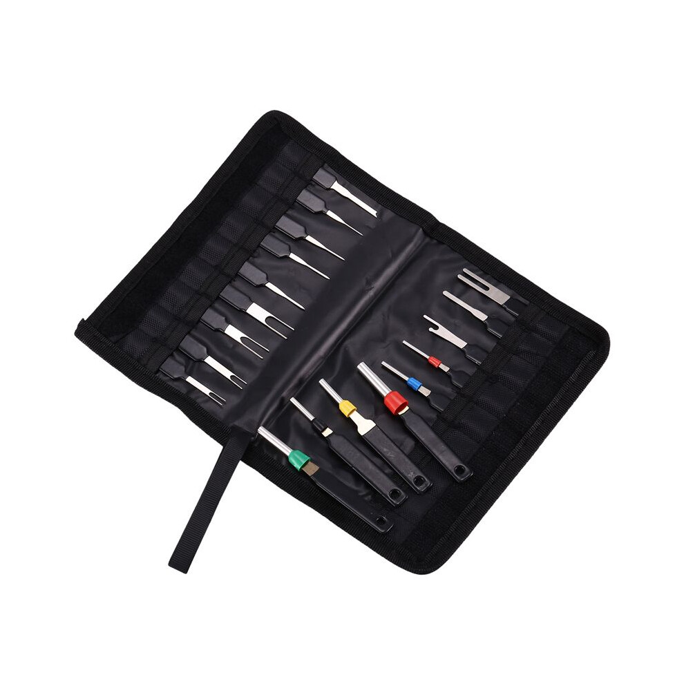 Auto Terminal Removal Tool, Car Electrical Wiring Pin Extractor Connector Puller Kit ,Depinning Tool Set(18Pcs) 6032022748695