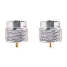 2X Adaptateur de RéChaud de Camping 1LB EntréE de Petit RéServoir de Propane et une Vanne Lindal EN417 Sortie Bouteille ExtéRieure LPG Canister