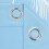 Sky Blue Blackout Curtains with Silver Palm Pattern, 6
