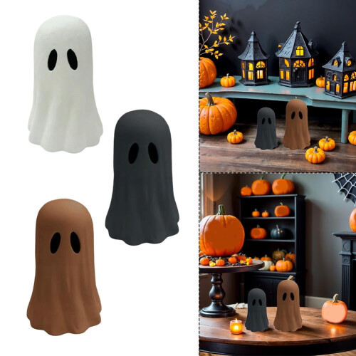 Halloween paper mache ghost decoration 11 inch 1