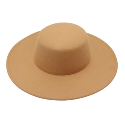 Women's Classic Felt Fedora Hat Wide Brim 1