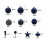 Christmas Balls Flocked Brown Plastic 24PCS 6