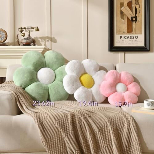 Daisy Flower Pillow Cushion 40 cm 1