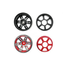 4PCS RC Rock Crawler Metal Beadlock 1.9" Wheel Rim for SCX10 RC Crawler Car Part Red