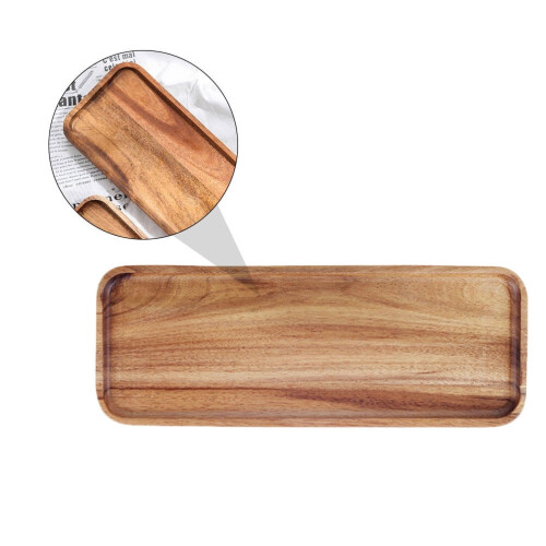 Serviertablett aus Akazienholz, 28 x 10,5 cm 2