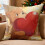 Pluche kussensloop met cartoonontwerp, 17,71 inch vierkant 2