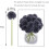 20pcs Artificial Chrysanthemum Ball Flowers Grey Black 2