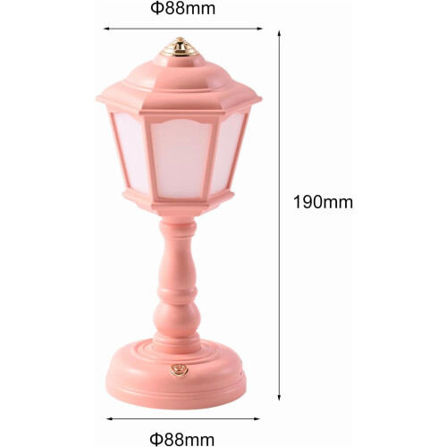 Mini Vintage LED Desk Lamp, Dimmable, USB Rechargeable 1