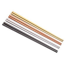 8Pairs Smooth Grind Stainless Steel Chopsticks for Home Food Serving