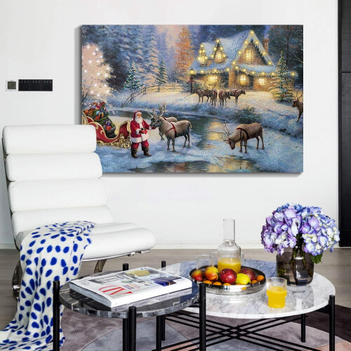 Christmas Canvas Wall Art Unframed 18x12 in 2