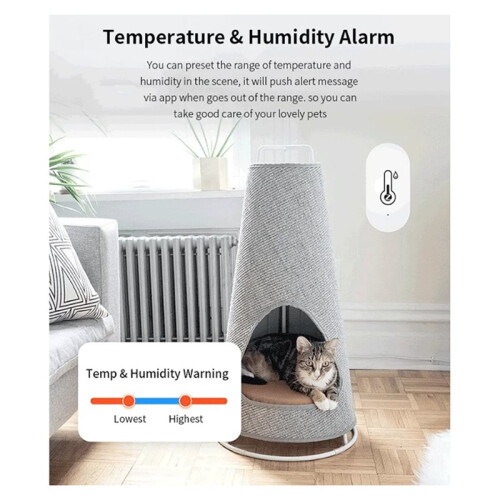Tuya Zigbee Temperature Humidity Sensor  Life Remote Monitor for  Home Workwith Tuya Zigbee Hub 2