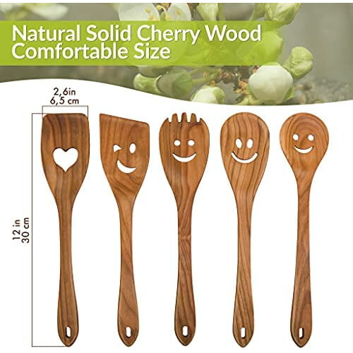 MFC Cherry Wood Spurtle Set 5-Piece 11.8 in 2