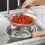 Rice Steamer Mesh Food Steaming Basket Silver 1Pack 3
