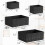 Woven Storage Baskets Set 6 Pack Black 4