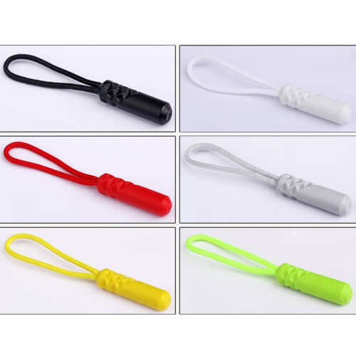 20Pcs Zipper Pull String for Luggage Zipper Puller Replacement Red Plastic Polyester Clothing 1