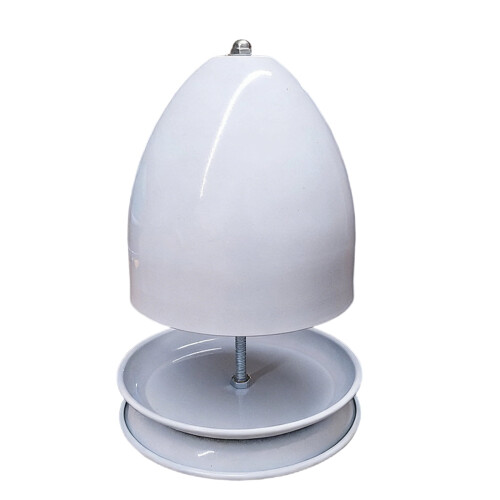 Theelichtkachel, witte metalen binnenradiator 2