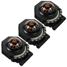 3St Multikleuren Auto Dashboard Kompasbal, ABS, Luminous & Draagbaar