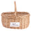 1Pc Willow Weaving Picnic Basket Portable Outdoor Fruit Storage Holder (Brown) 3