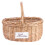 1Pc Willow Weaving Picnic Basket Portable Outdoor Fruit Storage Holder (Brown) 4