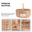 1Pc Willow Weaving Picnic Basket Portable Outdoor Fruit Storage Holder (Brown) 5