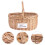 1Pc Willow Weaving Picnic Basket Portable Outdoor Fruit Storage Holder (Brown) 6