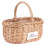 1Pc Willow Weaving Picnic Basket Portable Outdoor Fruit Storage Holder (Brown) 8