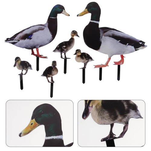 Acrylic Duck Garden Stake Set – 6 Pack 2