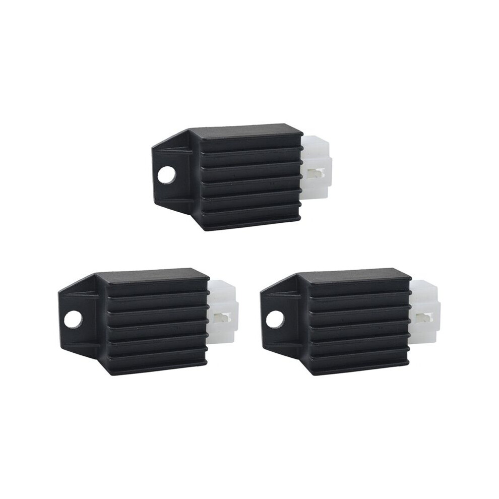 3X 12V 4 Pin Rectifier Regulator For 50Cc 90Cc 110Cc 125Cc Pit Quad Dirt Bike Atv Buggy Black 4711331949291