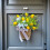 Artificial Spring Flower Wreath with Lemon 39cm 4
