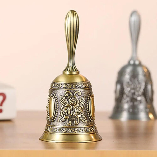 Handklocka Brons Blommig Graverad Legering Ringklocka 2