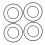 8PCS Car Vacuum Pump Seal Gasket 11667509080 for  E81 E87 E46 E90 E91 E60 X3 1