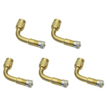 5X Motorcycle Car Tire Valve Extension Adapter - 90 Degree Curve