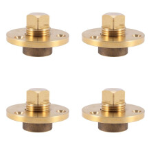 4X Brass Drain Plug Bronze Garboard Marine Boat Yacht Screw Drain Plug 1 Inch Mounting Hole Fishing