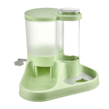 Automatic Feeder and Water Dispenser Kit for Pets 2 in 1 Transparent Feeding Tool Green for Cats Dogs and Other Animals
