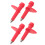 4Pcs Universal Red Plastic Tungsten Steel Hiking Pole Tip Protectors 1