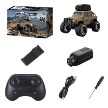 1/64 RC Climbing Car with LED Light HD Camera Radio Remote Control Cars Alloy Vehicle Speed Car Toy for Kids B